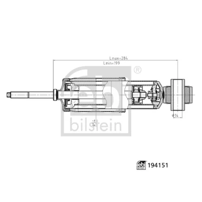 Kuva FEBI BILSTEIN 194151 Iskunvaimentimet VOLKSWAGEN: TRANSPORTER 4, 4 Bus