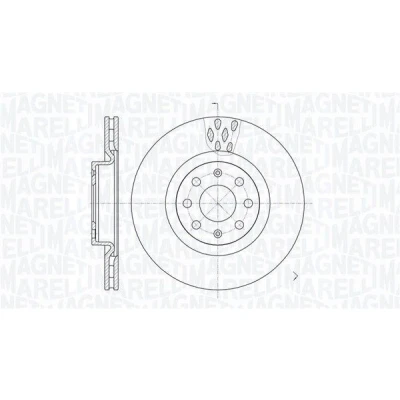 Kuva MAGNETI MARELLI 361302040256 Jarrulevyt 284, 284 22 4 60 tuuletettu sisältä OPEL: Corsa E Hatchback, D FIAT: Grande Punto Hatchback