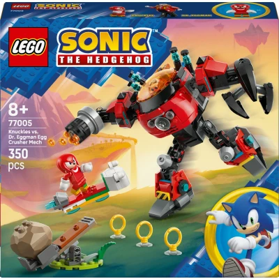 Kuva Knuckles vastaan Dr. Eggman ja Egg Crusher ‑robotti