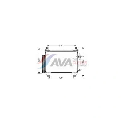 Kuva PRASCO TOA5407D Ilmastoinnin Lauhdutin Vedenerottimella 15,5 10,2 Alumiini 525 R 134a TOYOTA: Yaris II Hatchback, III Hatchback