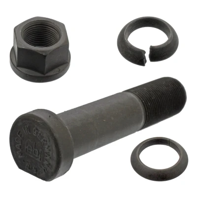 Kuva FEBI BILSTEIN 07949 Pyöränpultit M22 x 1,5 121 10.9 mutterilla Fosfatoitu MERCEDES BENZ: ACTROS MP2 / MP3, SK