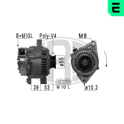 Kuva ERA 210932A Laturi 14V 90A TOYOTA: Yaris I Hatchback