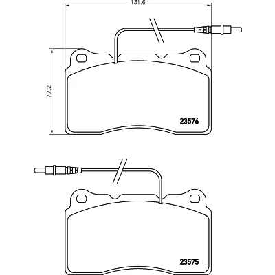Kuva HELLA 8DB 355 018 671 Jarrupalat kulumisvaroitinkoskettimella PEUGEOT: 607 Sedan, 807, CITROËN: C8