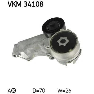 Kuva SKF VKM 34108 Kiristysrulla FORD: Focus Mk1 Farmari, Sedan, Transit Connect Van, SAAB: 9 5 Sedan