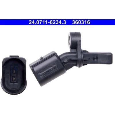 Kuva ATE 24.0711 6234.3 ABS Anturi ilman kaapelia VOLKSWAGEN: Polo IV Hatchback, SKODA: Fabia 1 Combi, 2, I AUDI: A2