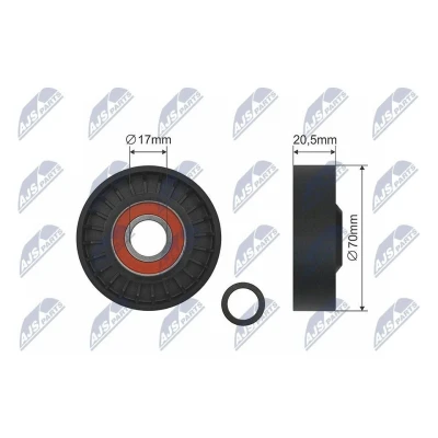 Kuva Kiristysrulla, kiilahihna FORD FOCUS II, VOLVO C30, C70 Cabriolet S40 V50 OE 1374425, 30650957, 6M5Q6A228AA