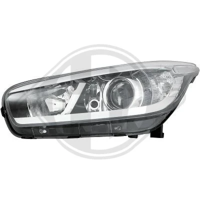 Kuva DIEDERICHS 6554081 Ajovaloumpio Vasen H7/H7 Valokorkeussäätimen moottorilla KIA: cee‘d II Sportswagon, Hatchback