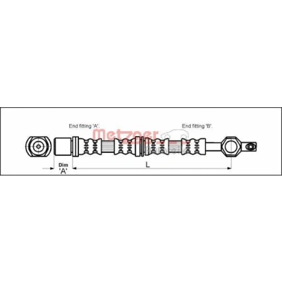 Kuva METZGER 4112213 Jarruletku 463 TOYOTA: Celica IV Hatchback