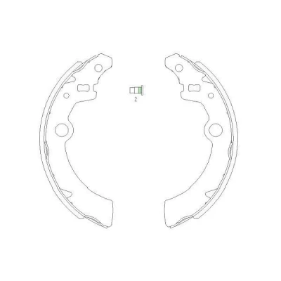 Kuva KAVO PARTS KBS 8907 Jarrukengät 180 25 SUZUKI: Wagon R+ II Hatchback