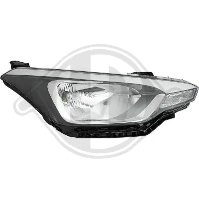 Kuva DIEDERICHS 6807082 Ajovaloumpio Oikea H4 ilman valokorkeussäätimen moottoria HYUNDAI: i20 II Hatchback