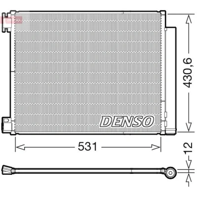 Kuva DENSO DCN23039 Ilmastoinnin Lauhdutin Vedenerottimella R 134a
