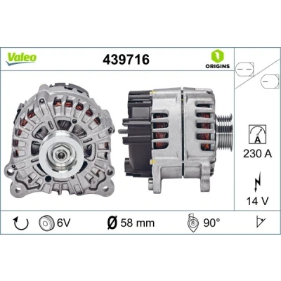 Kuva VALEO 439716 Laturi 14V 230A