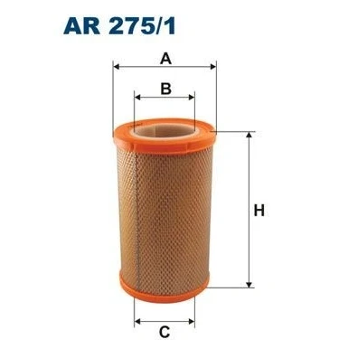 Kuva FILTRON AR 275/1 Ilmansuodatin 221,5 128 Suodatinpanos RENAULT: MEGANE I Grandtour, 1 Classic, Cabriolet