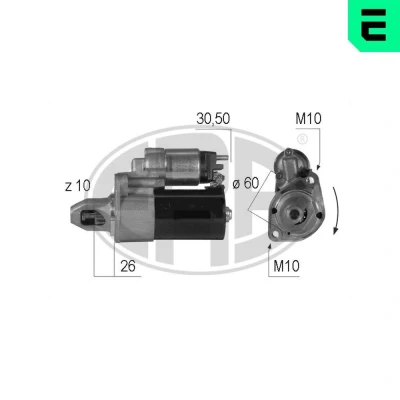 Kuva ERA 220593A Starttimoottori 12 1,1 10 MERCEDES BENZ: C sarja T modell, E Sedan, modell