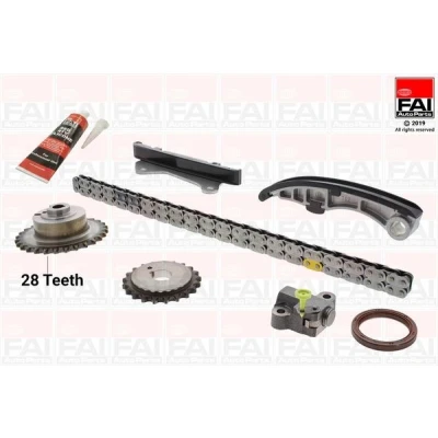 Kuva FAI AutoParts TCK43L Jakoketjusarja Tiivisteillä, Hammaspyörillä Yksinkertainen, Niittiketju