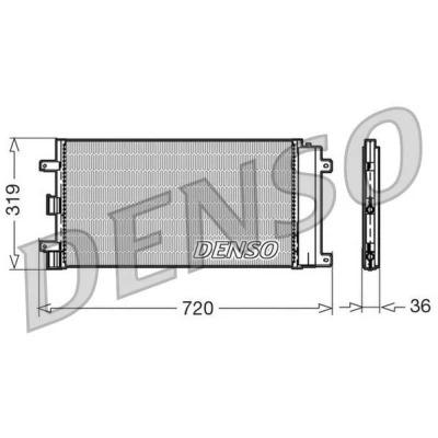 Kuva DENSO DCN09042 Ilmastoinnin Lauhdutin Vedenerottimella 720x319x36 R 134a 720
