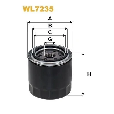 Kuva WIX FILTERS WL7235 Öljynsuodatin M24x1.5 Ruuvattava suodatin TOYOTA: Avensis II Station Wagon, Corolla Verso, RAV4 SUV