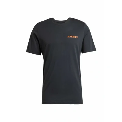Kuva Adidas Terrex Mountain Printtipaita Black semi impact orange, Koko: XS, orange