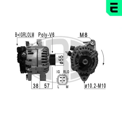 Kuva ERA 210941A Laturi 14V 90A TOYOTA: Yaris II Hatchback