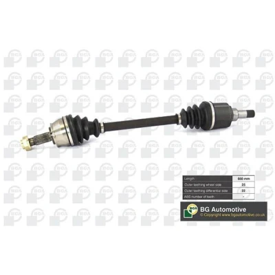 Kuva BGA DS1428L Vetoakseli Etuakseli, vasen 660, 660
