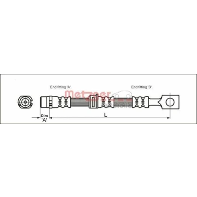 Kuva METZGER 4112825 Jarruletku 398 OPEL: Astra G CC, Zafira A, Sedan