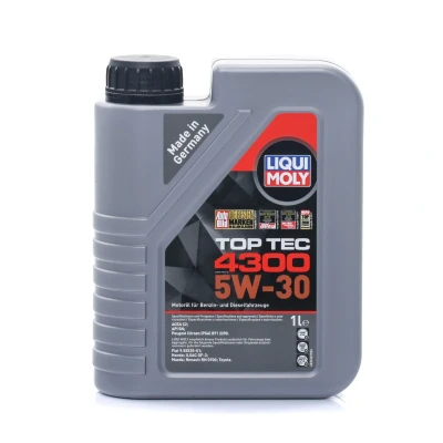Kuva Moottoriöljy Liqui Moly Top Tec 4300 5W 30 1L, Universal 1624941 OE