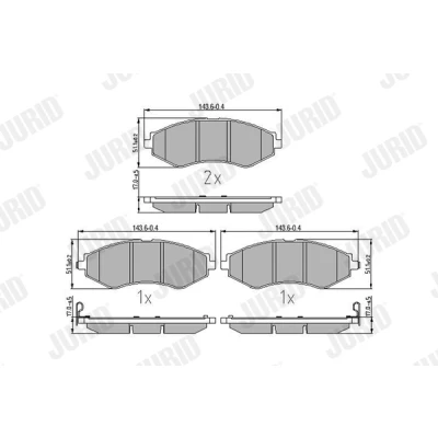 Kuva JURID 572407J Jarrupalat akustisella kulumavaroittimella Ilman tarvikkeita CHEVROLET: Evanda Sedan, SAAB: 9 3 Cabriolet, DAEWOO: