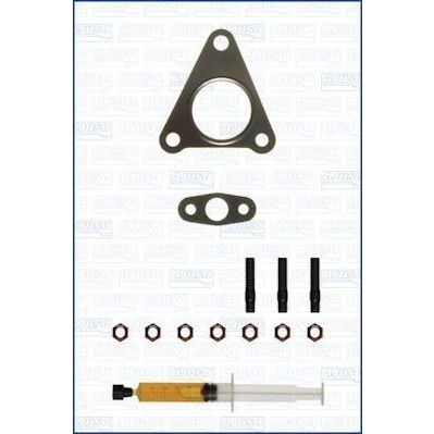 Kuva AJUSA JTC11863 Asennussarja Turboahdin with studs, syringe oil Tiivisteillä asennusohjeella FORD: Transit Mk6 Van, Bussi
