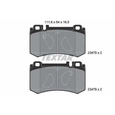 Kuva TEXTAR 2347801 Jarrupalat Kulumisenilmaisemelle MERCEDES BENZ: E sarja Sedan, T modell, S Sedan