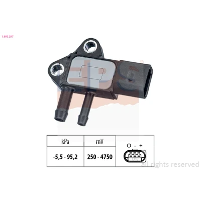 Kuva EPS 1.993.297 DPF Paine Eroanturi Made in Italy OE Equivalent AUDI: A4 B7 Avant, A6 C6 Q7, SKODA: Superb I Sedan