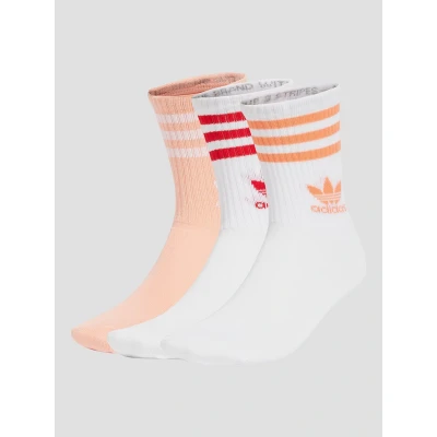 Kuva adidas Originals CREW SOCK Unisex 3 PACK Sukat white glow pink white, Koko: 43 45,