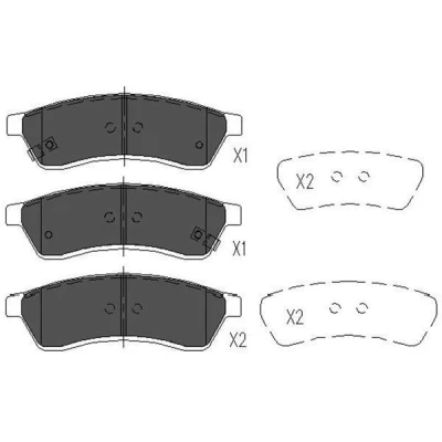Kuva KAVO PARTS KBP 1012 Jarrupalat akustisella kulumavaroittimella CHEVROLET: Epica Sedan