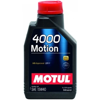 Kuva Motul 4000 Motion 15W 40 1l Moottoriöljy 102815 PEUGEOT: 406 Coupe, NISSAN: NV200 Van / Farmari, TOYOTA: Yaris II Hatchback