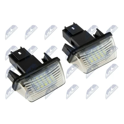 Kuva NTY ELP CT 000 Rekisterikilven Valo LED Auton takaluukku, Molemminpuolin Polttimolla PEUGEOT: 307 Hatchback, 206 207 Hatchback