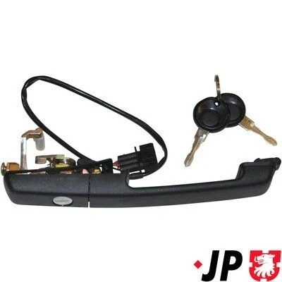Kuva JP GROUP 1187100980 Ovenkahva Eteen, oikea Sulkusylinterillä, Avaimella, Keskuslukituksella Musta VOLKSWAGEN: Passat B3/B4 Variant, Sedan