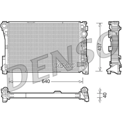 Kuva DENSO DER10007 Jäähdyttimen Tuuletin 305 12 200/260 FORD: Focus Mk1 Farmari, Hatchback