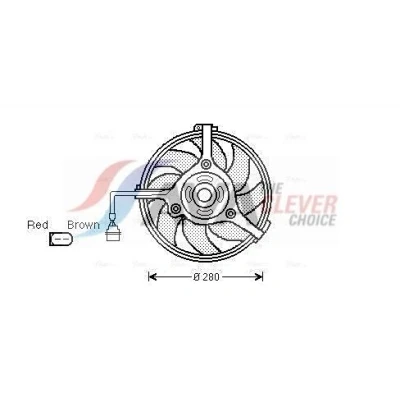 Kuva AVA COOLING SYSTEMS AI7510 Jäähdyttimen Tuuletin 280mm 12V Ilman jäähdytystuulettimen kehää, vastusta ohjainlaitetta