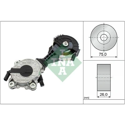 Kuva INA 534 0425 10 Kiristinvarsi, Moniurahihna PEUGEOT: 208 I Hatchback, 508 SW, 3008 I, BMW: 1 CITROËN: Berlingo II