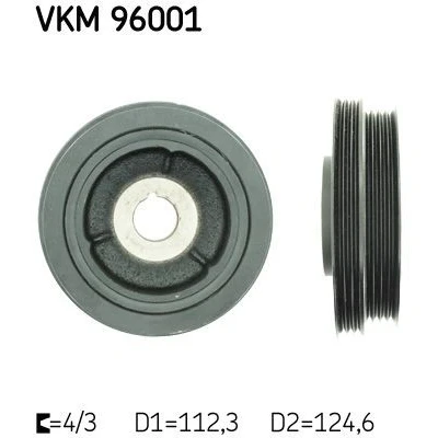 Kuva SKF VKM 96001 Kampiakselin Hihnapyörä 112,3 / 124,6 7