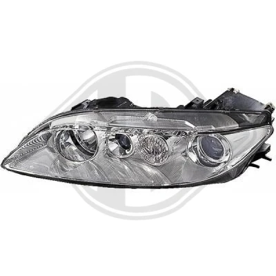 Kuva DIEDERICHS 5625081 Ajovaloumpio Vasen H1/H1 ilman sumuvaloa Valokorkeussäätimen moottorilla MAZDA: 6 Hatchback, Sedan, Farmari