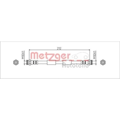 Kuva METZGER 4111807 Jarruletku Taka akseli, vasen, oikea, Sisempi 212