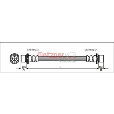 Kuva METZGER 4112178 Jarruletku 250 M10 x 1 TOYOTA: Previa / Estima I