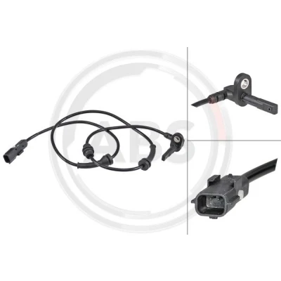 Kuva A.B.S. 30208 ABS Anturi aktiivisensori 900 Musta RENAULT: MASTER 3, 3 Kasten, NISSAN: NV400 Van, OPEL: Movano B Van
