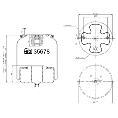 Kuva FEBI BILSTEIN 35678 Metallipalje, ilmajousitus VOLVO: FM 9