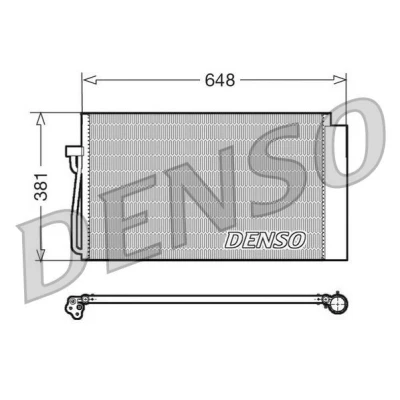 Kuva DENSO DCN05017 Ilmastoinnin Lauhdutin Vedenerottimella 648x381x16 R 134a 648 BMW: 5 Touring, Sedan