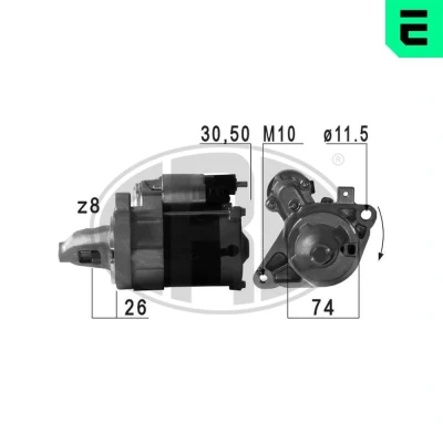 Kuva ERA 220723A Starttimoottori 12 0,8 8 TOYOTA: Yaris II Hatchback