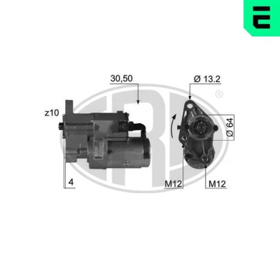 Kuva ERA 220352A Starttimoottori 12V 2,2kW 10 30 50 64mm