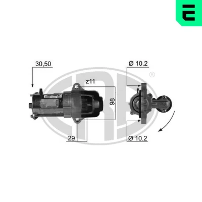 Kuva ERA 220369A Starttimoottori 12 1,2 11 FORD: Transit Mk6 Van, MONDEO 4 Turnier, Focus 2 Kombi, VOLVO: V50, V70 3, S80 II