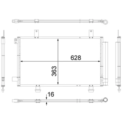 Kuva MAHLE ORIGINAL AC 556 000S Ilmastoinnin Lauhdutin Vedenerottimella 16 10,15 588 SUZUKI: SWIFT 3
