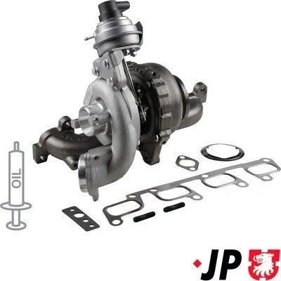 Kuva JP GROUP 1117404600 Turboahdin Pakokaasuahdin sis. tiivistesarjan VOLKSWAGEN: Passat B6 Variant, Golf 6, Plus / Crossgolf, SKODA: Octavia 2 Combi